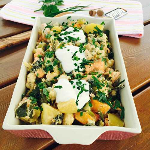 Open fish pie with a coconut milk twist