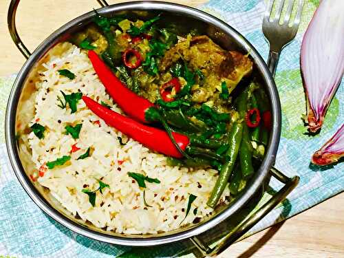 Duck Thai Curry With Fresh Coconut And Lemongrass Infused Rice