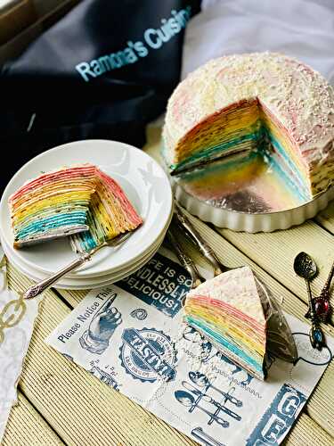 Easy Rainbow Crepe Cake
