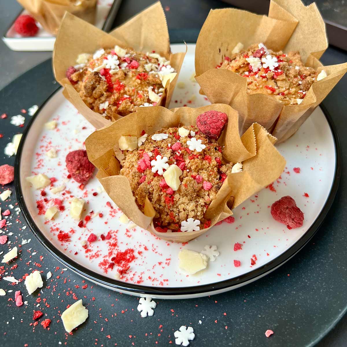 Easy White Chocolate Raspberry Muffins