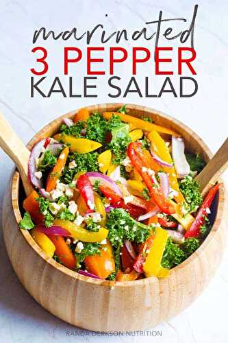 Marinated 3 Pepper Kale Salad