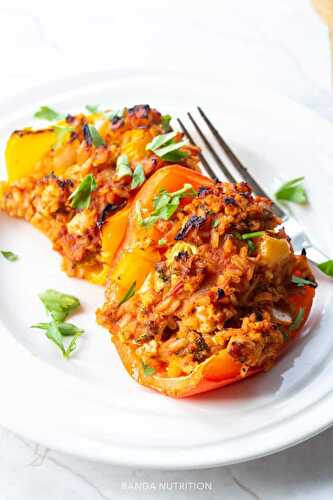 Healthy Chicken Stuffed Peppers