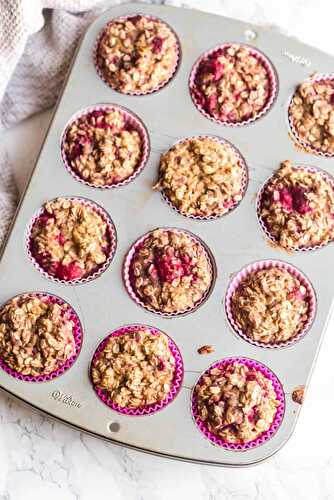 Raspberry Protein Oatmeal Muffins