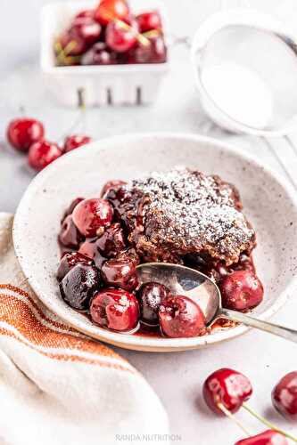 Gluten Free Cherry Cobbler (with a Chocolate Oatmeal Topping)