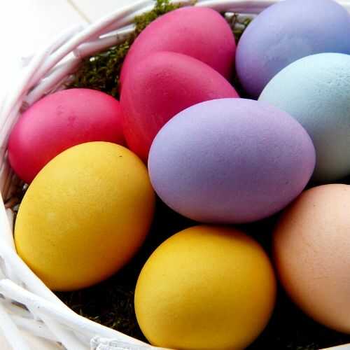 Homemade chocolate Easter eggs