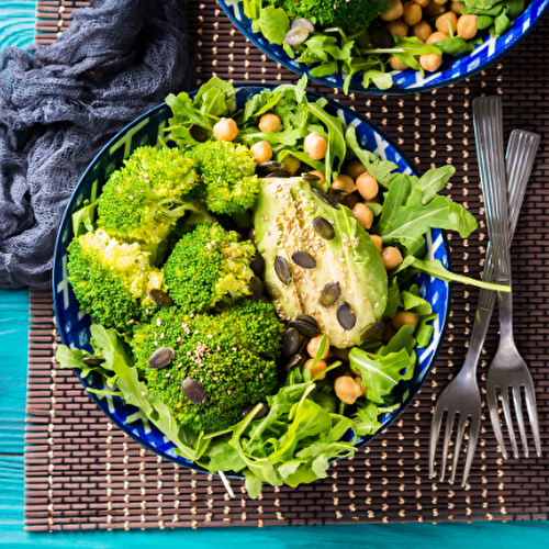 Quick pea and broccoli salad