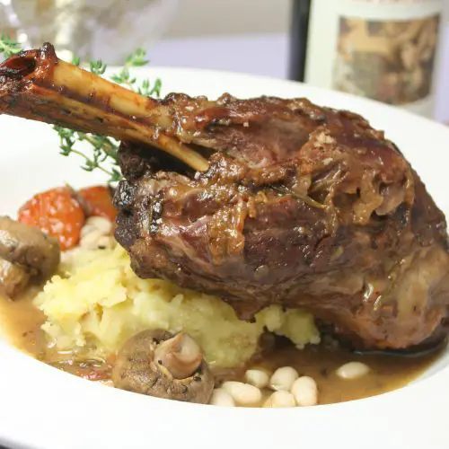 Beer-Braised Lamb Shanks with Mieliepap