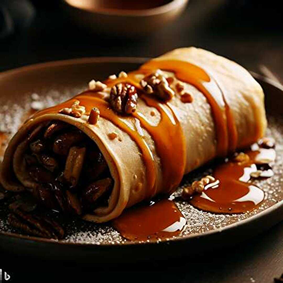 Salted Caramel and Pecan Crepes