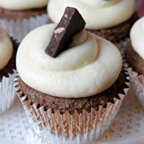 Almond Bark Chocolate Cupcakes 