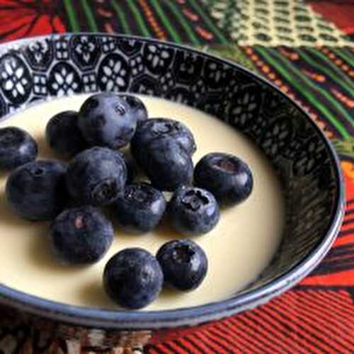 Keto Lemon Custard with Blueberries