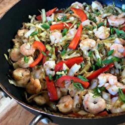 Keto Shrimp and Cabbage Stir Fry 