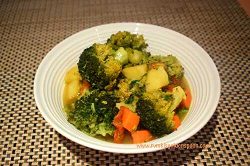 Aloo-Broccoli Ki Sabzi | Potato-Broccoli Curry - Rumki's Golden Spoon