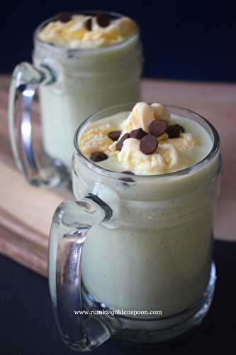 Avocado Milkshake with Vanilla Ice-cream - Rumki's Golden Spoon
