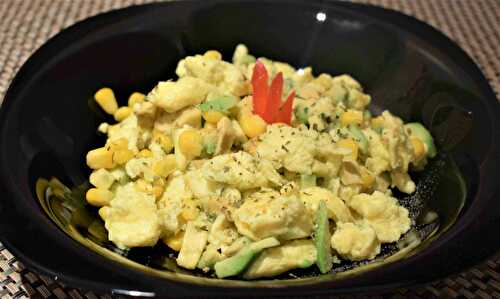 Avocado-Sweetcorn Scrambled Eggs - Rumki's Golden Spoon