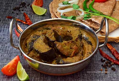 Brinjal curry for biryani | brinjal gravy for biryani | kathirikai gravy for biryani - Rumki's Golden Spoon