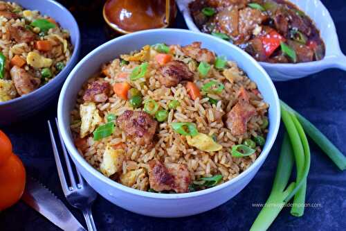 Chicken fried rice recipe | Chicken fried rice restaurant style | How to make chicken fried rice - Rumki's Golden Spoon