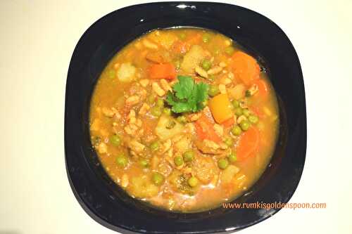 Chicken Keema Masala Curry with Mixed Vegetables | Spicy Chicken Minced Gravy with Veggies - Rumki's Golden Spoon