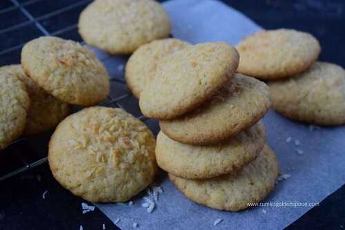 Coconut cookies recipe | Coconut cookies eggless | Coconut cookies crispy - Rumki's Golden Spoon