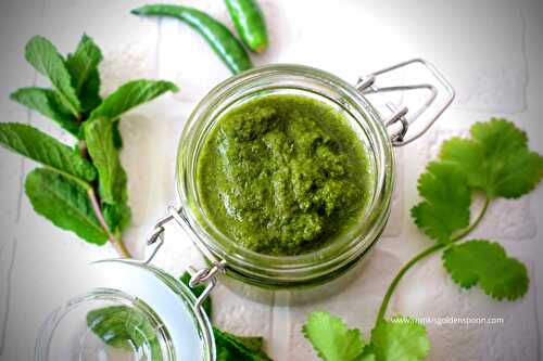 Green Chutney for Chaat | Hari Chutney | Recipe for Green Chutney - Rumki's Golden Spoon