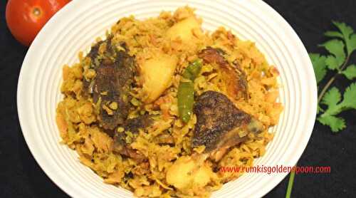 Ilish Macher Matha Diye Bandhakopi | Cabbage with Hilsa Fish Head - Rumki's Golden Spoon