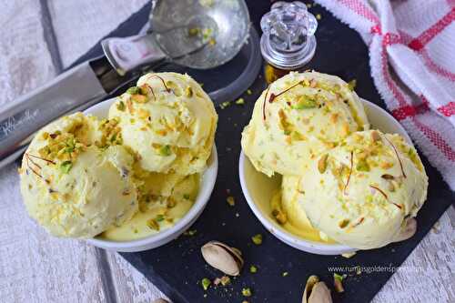 Kesar pista icecream | Kesar pista ice cream | How to make kesar pista ice cream at home - Rumki's Golden Spoon