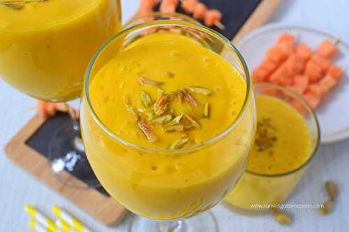 Mango lassi recipe | mango lassi indian recipe | How to make mango lassi - Rumki's Golden Spoon