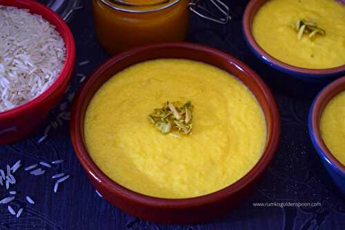 Mango phirni | Mango firni recipe | How to make mango phirni - Rumki's Golden Spoon