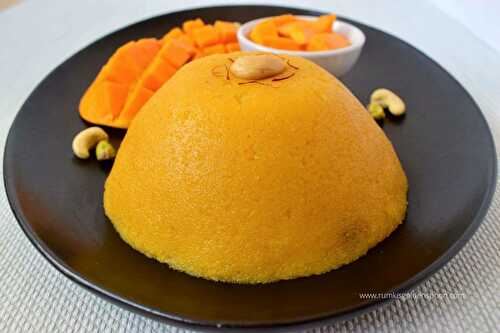 Mango sheera | Mango kesari | Mango halwa | How to make mango sheera - Rumki's Golden Spoon