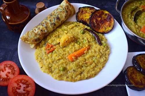 Masoor dal khichdi recipe | Masoor dal khichdi Bengali | Masoor daler khichuri - Rumki's Golden Spoon