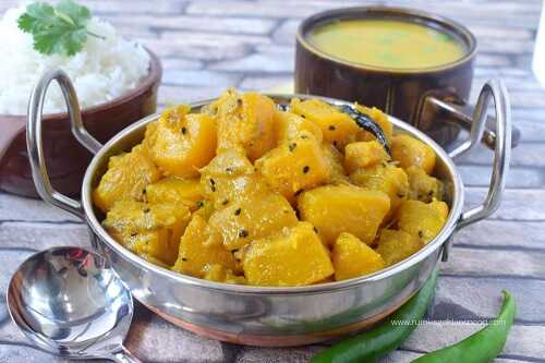 Misti kumra bhaji | Misti kumro recipe | Mishti kumra recipe - Rumki's Golden Spoon