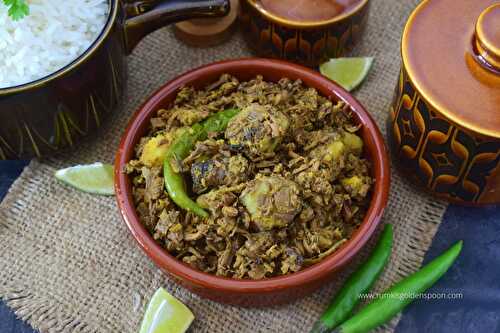 Mocha ghonto | Mochar ghonto | Mocha recipe Bengali | Banana flower curry - Rumki's Golden Spoon