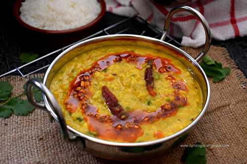 Moong Dal Tadka | Restaurant Style Yellow Lentils Soup - Rumki's Golden Spoon