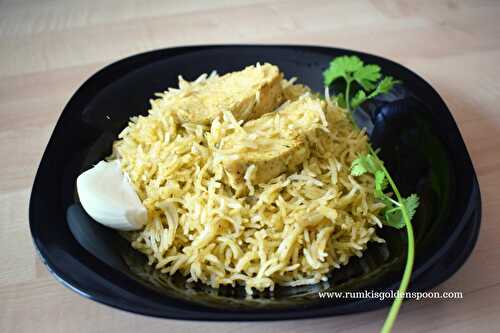 One Pot Chicken-Cilantro-Rice with Leftover Chicken - Rumki's Golden Spoon