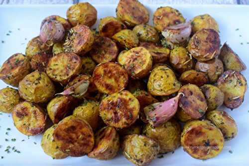 Roasted new potato recipe | Roasted baby potatoes | Roasted baby potatoes in oven - Rumki's Golden Spoon