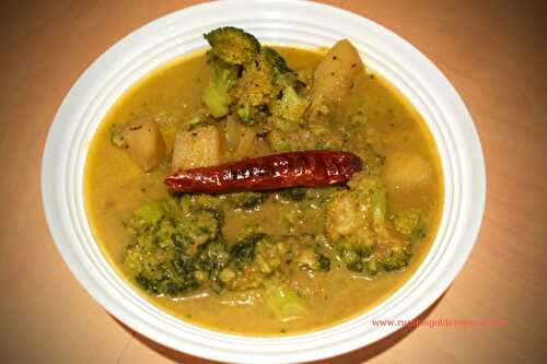 Shahi Broccoli | Broccoli in roasted Onion-Garlic sauce - Rumki's Golden Spoon