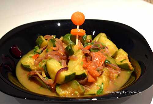 Spicy Vegan Courgette (Zucchini) Curry - Rumki's Golden Spoon