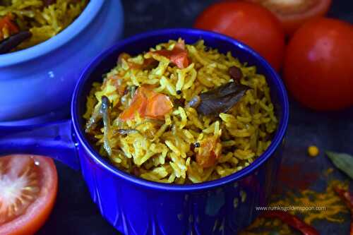 Tomato Rice Recipe | Tomato Rice South Indian | How To Make Tomato Rice - Rumki's Golden Spoon