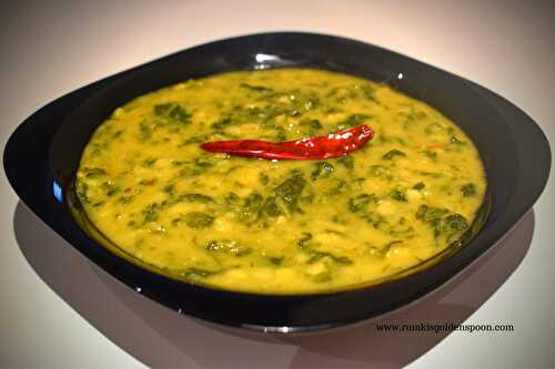 Toor Dal Palak | No Onion-Garlic recipe | Split Pigeon Peas-Spinach Soup - Rumki's Golden Spoon