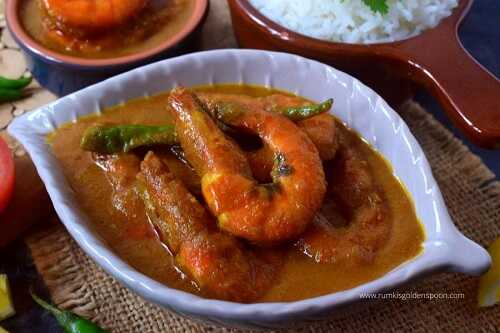 Chingri macher malai curry | Chingri malai curry | Prawn malai curry recipe