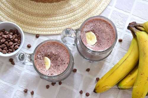 Healthy chocolate banana smoothie | Chocolate banana smoothies