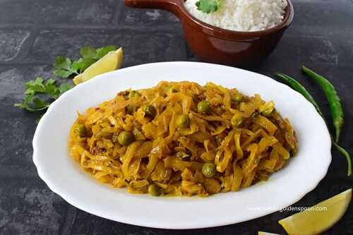 Patta gobhi ki sabji | Cabbage matar recipe | Cabbage stir fry