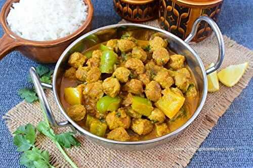 Kadai soya chunks | Soya chunks curry recipe| Soya chunks recipe Indian