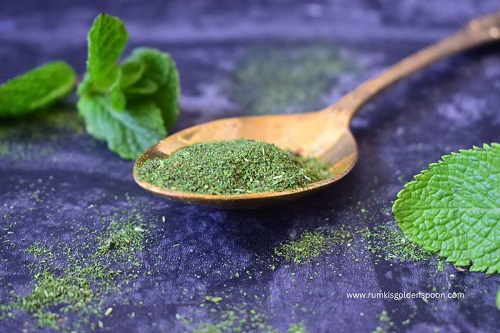 Mint leaves powder | Pudina powder recipe | How to make dry pudina powder at home