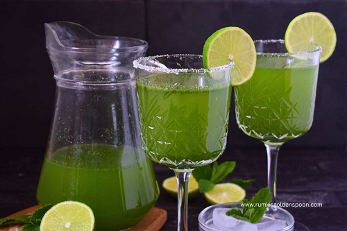 Pudina nimbu pani | Nimbu pudina sharbat | Mint lemonade recipe