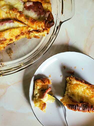 Bacon and Cheese Croissant Casserole - Salt and Wild Honey