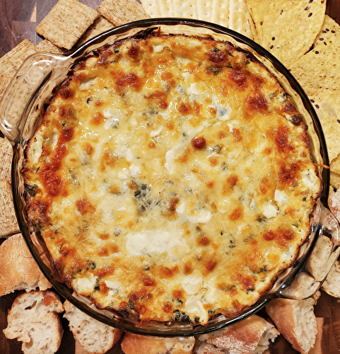 Spinach Artichoke Dip (with Crab) - Salt and Wild Honey