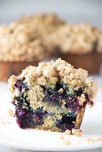 Banana Blueberry Muffins with Crumb Topping