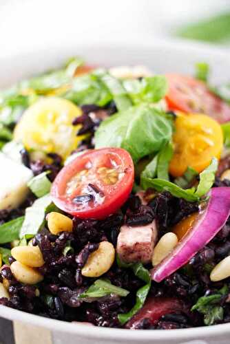 Black rice salad
