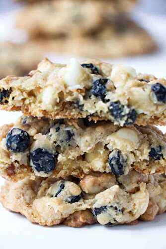 Blueberry Granola Cookies with White Chocolate