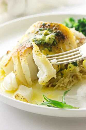 Broiled Pacific Cod with Lemon Tarragon Butter